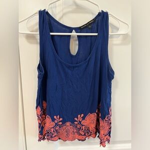 Blue and pink size small woman’s tank